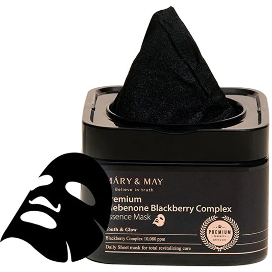 Mary & May Premium Idebenone Blackberry Complex Essence Mask ( 20 Pcs )