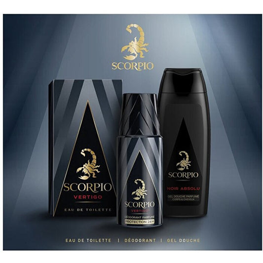 Scorpio Vertigo Gift Set Eau De Toilette 75ml Shower Gel 250ml And Deospray 150ml 75ml