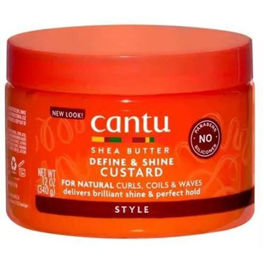 Cantu Shea Butter Define & Shine Custard - Stylingový Krem Pro Lesk Vlnitých A Kudrnatých Vlasů 340ml