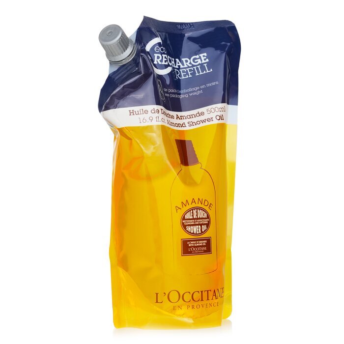 L'Occitane Almond Cleansing & Softening Shower Oil (Eco-Refill) 500ml/16.9oz