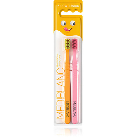 Mediblanc Kids Ultra Soft Oranžová/růžová - Dětský Kartáček 2 Ks