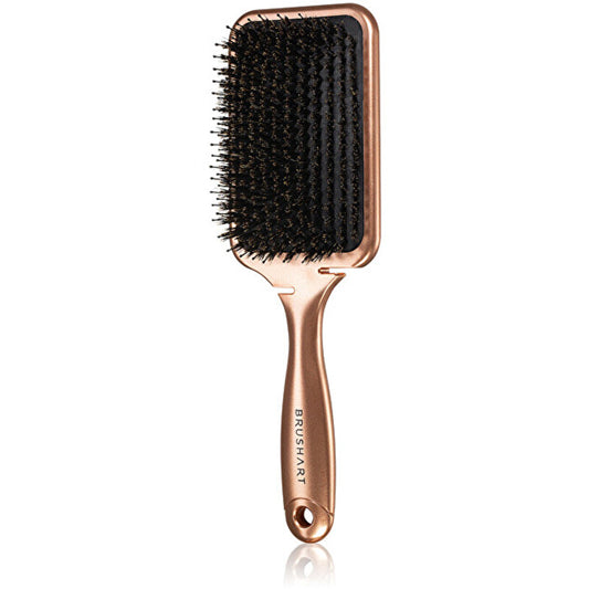 BrushArt Boar Bristle Paddle Hairbrush ( Bronzový ) - Plochý Kartáč
