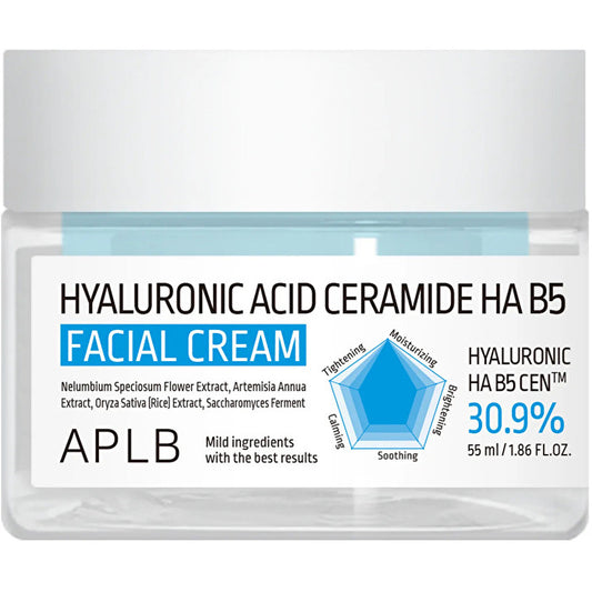 Aplb Hyaluronic Acid Ceramide Ha B5 Facial Cream - Hydratační Pleťový Krem 55ml