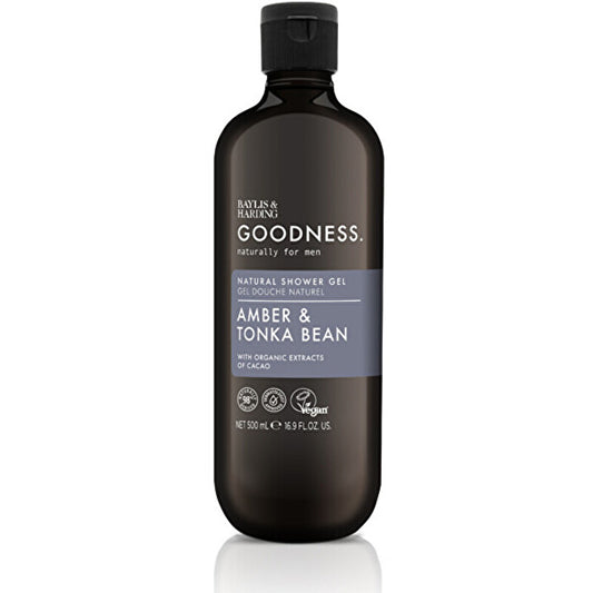 Baylis & Harding Goodness Mens Shower Gel ( Ambra & Tonka Fazole ) - Pánský Sprchový Gel 500ml