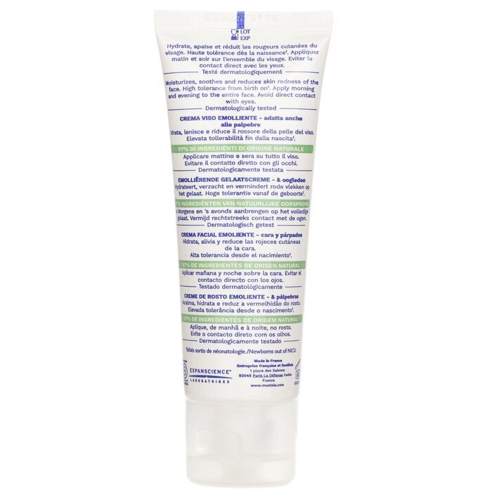 Mustela Stelatopia Emollient Cream For Face (Anti Redness Action) 40ml/1.35oz