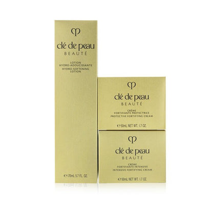 Cle De Peau Ultimate Daily Cream Care Set: Hydro-Softening Lotion N+ Protective Fortifying Cream N SPF 25+ Intensive Fortifying Cream N 3pcs
