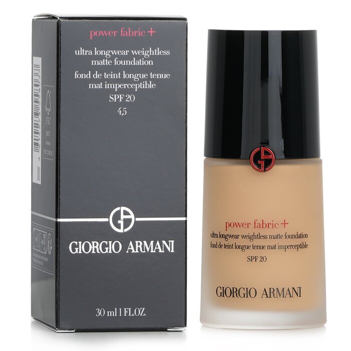 Giorgio Armani Power Fabric+ Ultra Longwear Matte Foundation Spf20 #4 5 30ml