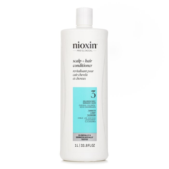 Nioxin Density System 3 Scalp Therapy Conditioner (Colored Hair, Light Thinning, Color Safe) (Random Packaging) 1000ml/33.8oz
