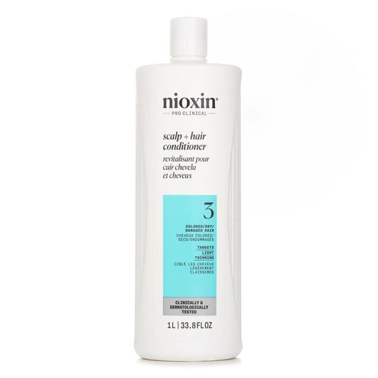 Nioxin Density System 3 Scalp Therapy Conditioner (Colored Hair, Light Thinning, Color Safe) (Random Packaging) 1000ml/33.8oz