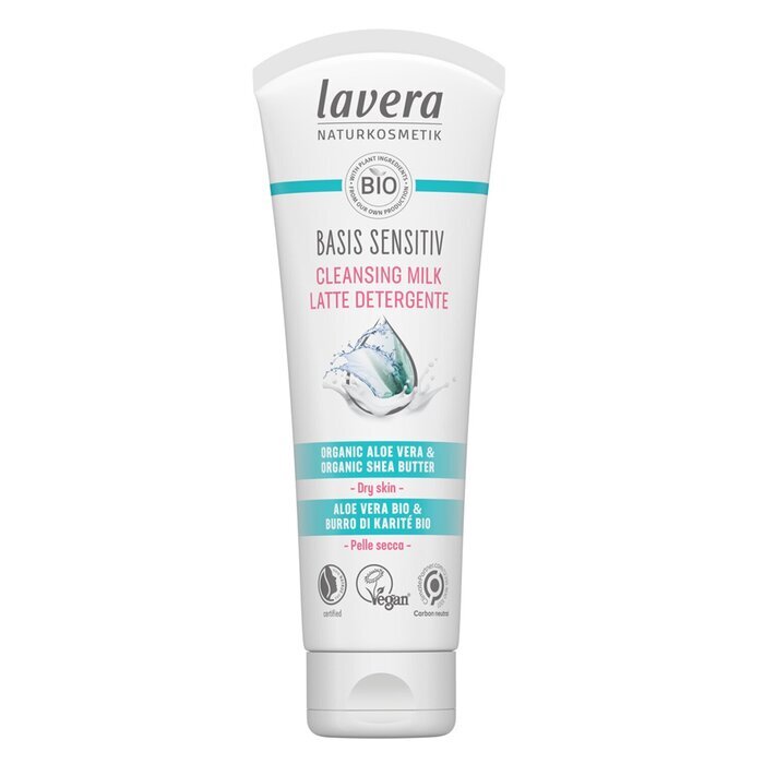 Lavera Basis Sensitiv Cleansing Milk - Organic Aloe Vera & Organic Shea Butter (For Dry & Sensitive Skin) 125ml/4oz