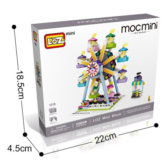 LOZ Dream Amusement Park Series - Ferris wheel Building Bricks Set 22 x 18.5 x 4.5