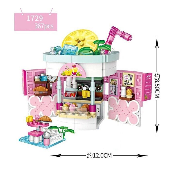 LOZ Dream Amusement Park Series - Beverage Shop Building Bricks Set 13.5 x 18 x 8cm