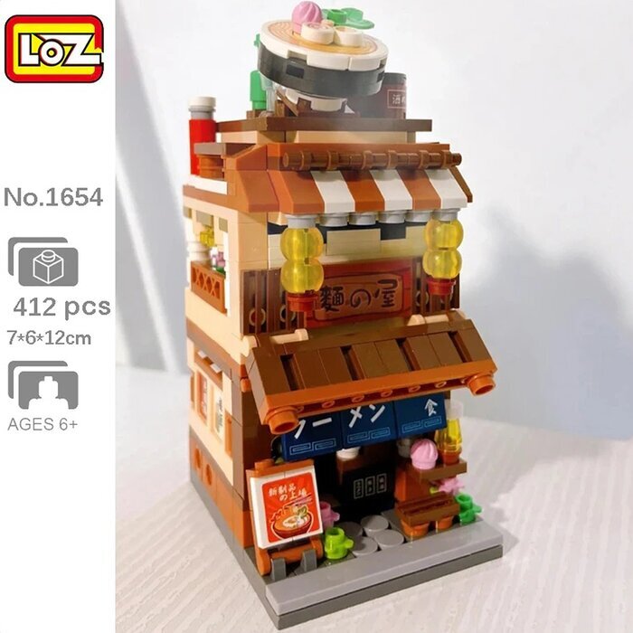 LOZ Street Series - Ramen Canteen Building Bricks Set 16.5x12.5x8cm