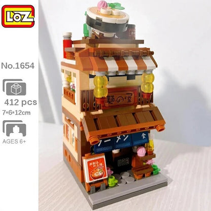 LOZ Street Series - Ramen Canteen Building Bricks Set 16.5x12.5x8cm