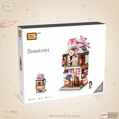 LOZ Street Series - Kimono Shop Building Bricks Set 16.5x12.5x8cm