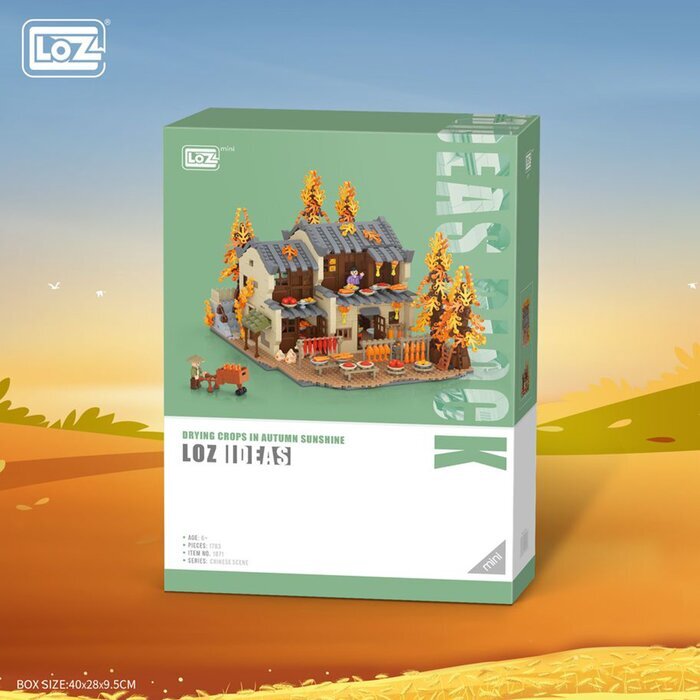 LOZ Ancient Building - Sun Autumn Building Bricks Set 40 x 28 x 9.5cm
