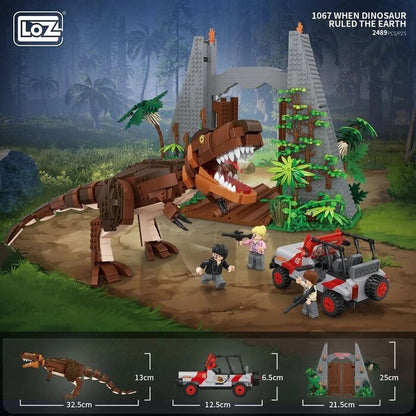 LOZ Mini Blocks - When Dinosaurs Ruled The Earth Building Bricks Set 40 x 28 x 9.5cm