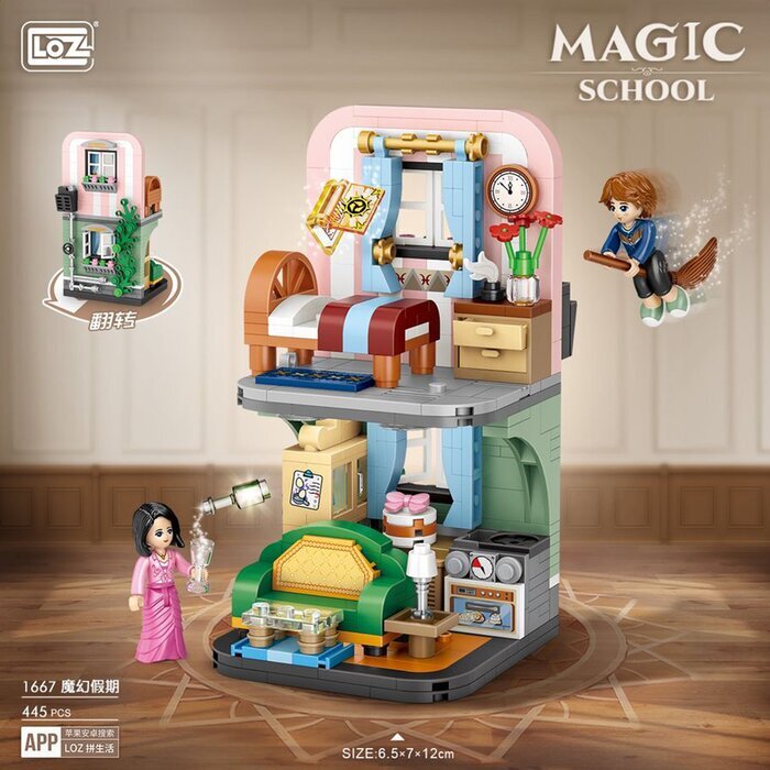 LOZ Magic Academy Street Series - Magic Holiday Building Bricks Set 16.5x12.5x8cm