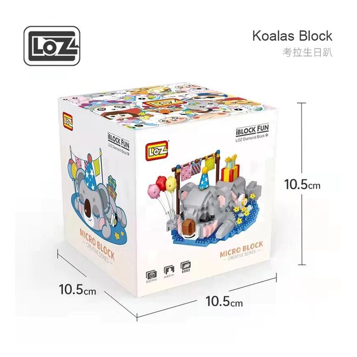 LOZ Mini Blocks - Birthday Koala Building Bricks Set 11 x 11 x 11cm