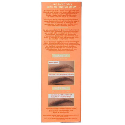 Grande Cosmetics (GrandeLash) GrandeBROW 2 in 1 Tinted Brow Gel + Brow Enhancing Serum - # Medium 3.5ml/0.12oz
