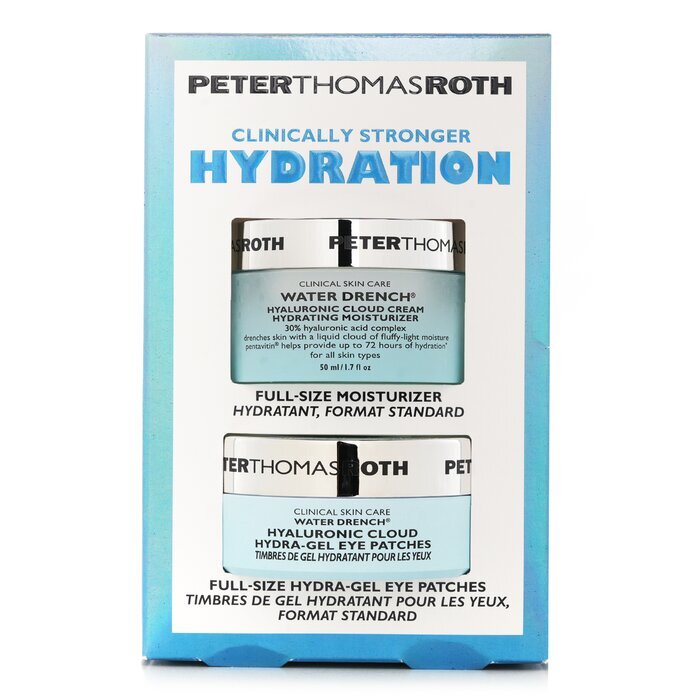 Peter Thomas Roth Clinically Stronger Hydration Full Size 2 Piece Kit: Water Dranch Hydrating Moisturizer 50ml + Hydra Gel Eye Patches 30pairs 2pcs