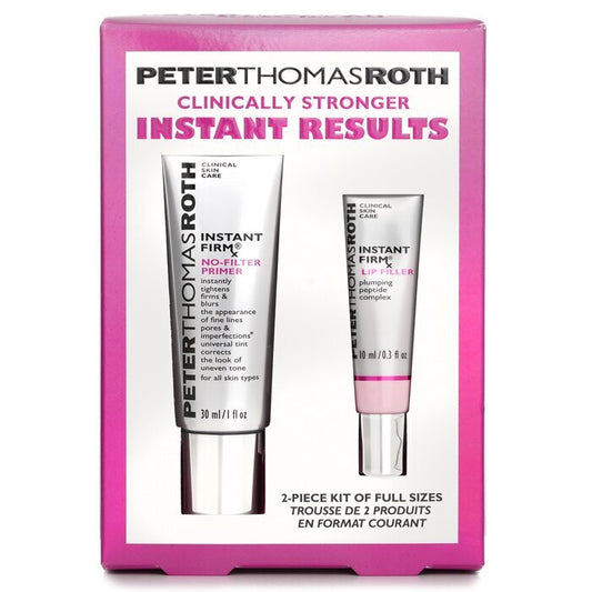 Peter Thomas Roth Clinically Stronger Instant Results Fulll Size 2 Piece Kit: Instant Firm No Filter Primer 30ml+Lip Filter 10ml 2pcs
