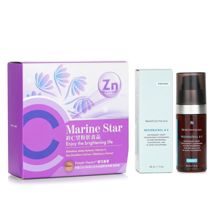 Skin Ceuticals ���ECKARE Marine Star Antioxidant Set���KO Influenza. Night Repair Damage. Antioxidant Protection. 2pcs