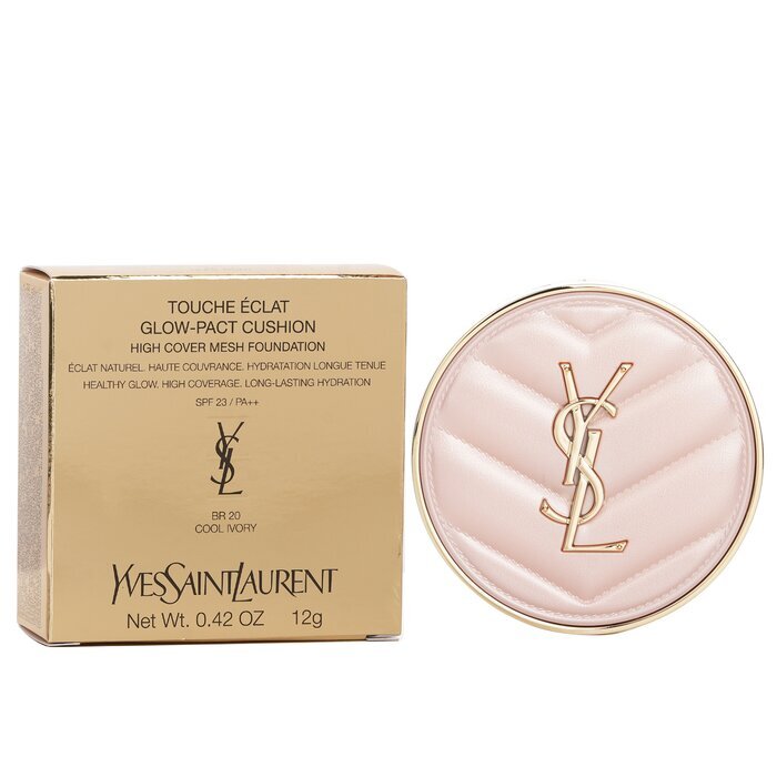Yves Saint Laurent Touche Eclat Glow Pact Cushion High Cover Mesh Foundation - # BR20 Cool Ivory 12g