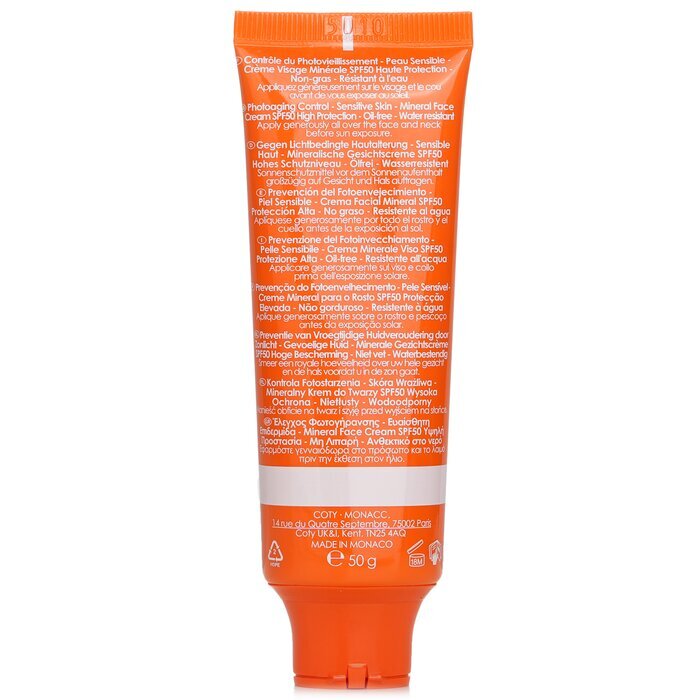 Lancaster Sun Beauty Sensitive Skin Mineral Face Cream SPF 50 50g