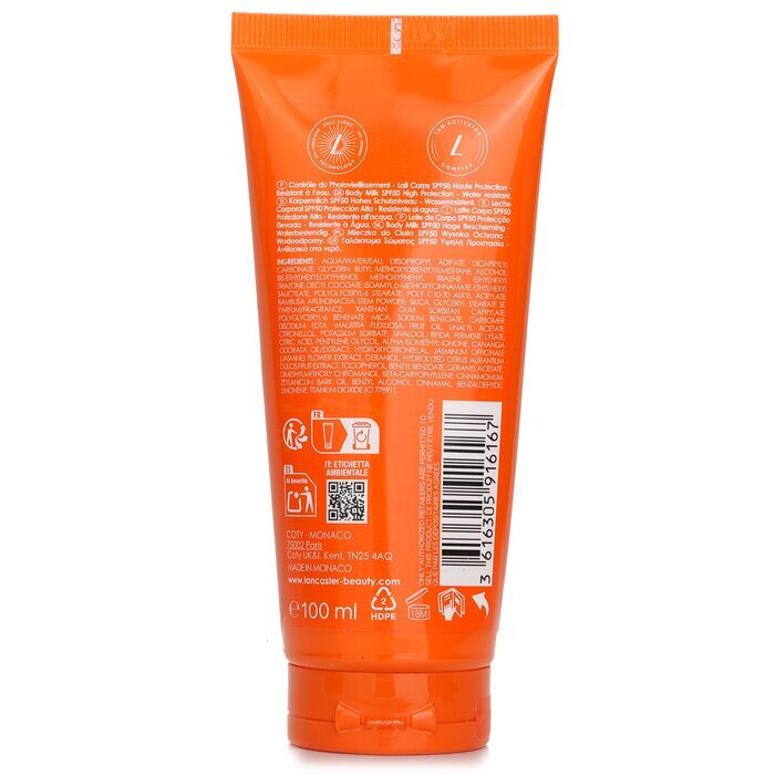 Lancaster Sun Beauty Body Milk Spf50 100ml