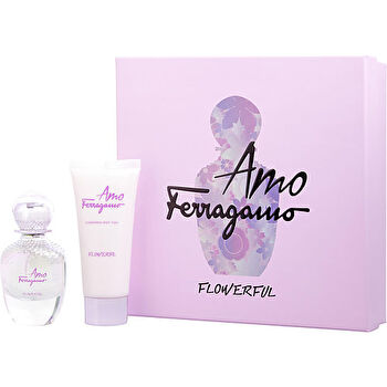 Salvatore Ferragamo Amo Ferragamo Flowerful Woman Eau De Toilette 50ml & Shimmering Bl 100ml Travel Set
