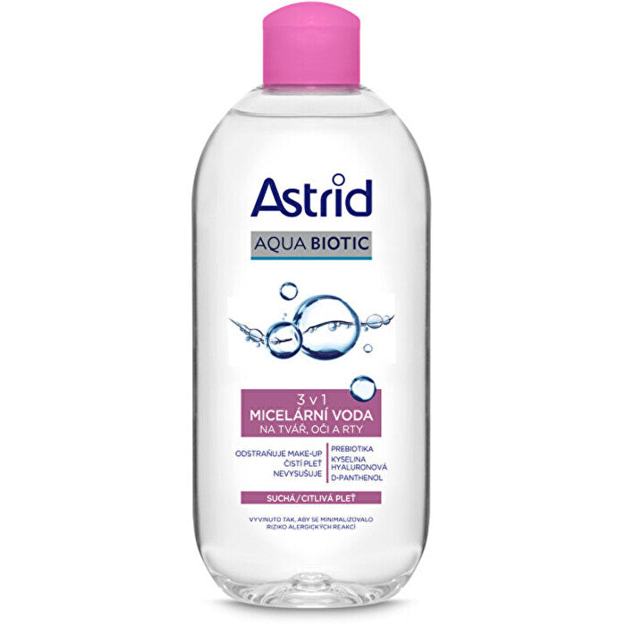 Astrid Micellar Water 3 In 1 For Face Eyes And Lips For Dry And Sensitive Skin Aqua Biotic 200ml