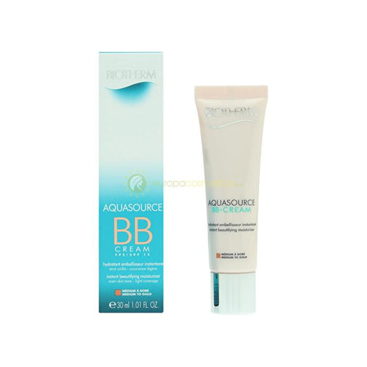 Biotherm Aquasource Bb Cream Spf15 Medium To Gold - Instant Beautifying Moisturizer 30ml
