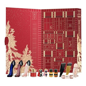Carolina Herrera Advent Calendar Unisex Eau De Parfum 3x7ml & Eau De Toilette 2x7ml & Eau De Parfum 4x5ml & Eau De Toilette 8ml & 2x1g Lip Stick