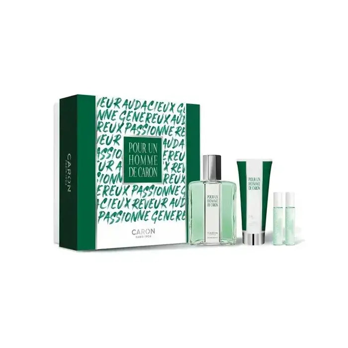 Caron Pour Homme De Caron Set Eau De Toilette 125ml & Eau De Toilette Le Matin 5ml & Eau De Parfum Le Soir 5ml & Sg 75ml