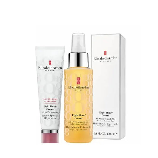 Elizabeth Arden Eight Hour Set Skin Protectant 50ml & All Over Miracle Oil 100ml & Moisturizing Hand Treatment 30ml