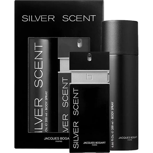 Jacques Bogart Silver Scent 2pc Set - Eau De Toilette & 200ml Body Spray 100ml