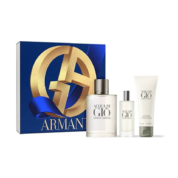 Giorgio Armani Acqua Di Gio 3pc Men Gift Set - Eau De Toilette & 15ml Eau De Toilette & 75ml Shower Gel 100ml