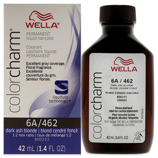 Wella Color Charm Permanent Liquid Hair Color - 462 6a Dark Ash Blonde For Unisex 30ml/1.42oz