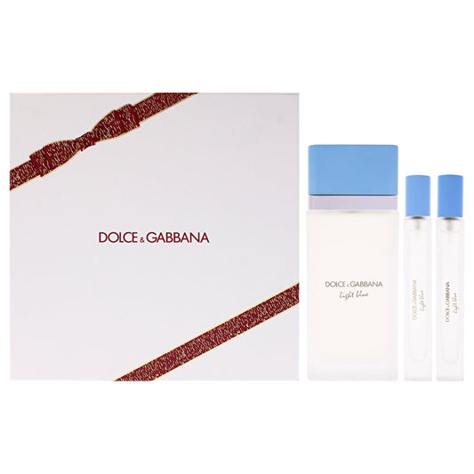 Dolce & Gabbana Light Blue Woman Set 3pcs Eau De Toilette 100ml & Eau De Toilette 2x 10ml