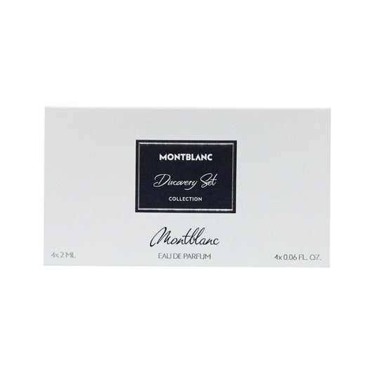 Mont Blanc Collection Discovery Set Eau De Parfum 4x 2ml (black Meisterstuck & Patchouli Ink & Extreme Leather & Star Oud)