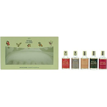 No. 4711 Acqua Colonia Unisex Mini Set 5x 8ml Eau De Tologne (pink Pepper & Blood Orange & White Peach & Myrrh & Lychee)