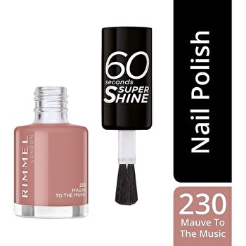 Rimmel London 60 Seconds Super Shine # 230 Mauve To The Music 8ml Nail Polish