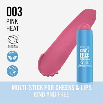 Rimmel London Kind & Free # 003 Pink Heat Woman 5g Multi-stick For Cheeks & Lips