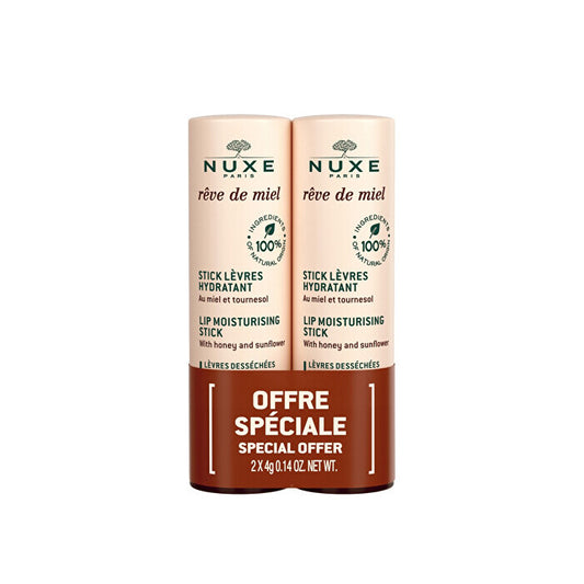 Nuxe Reve De Miel Lip Moisturizing Stick Duo Set 2x4gr 8ml
