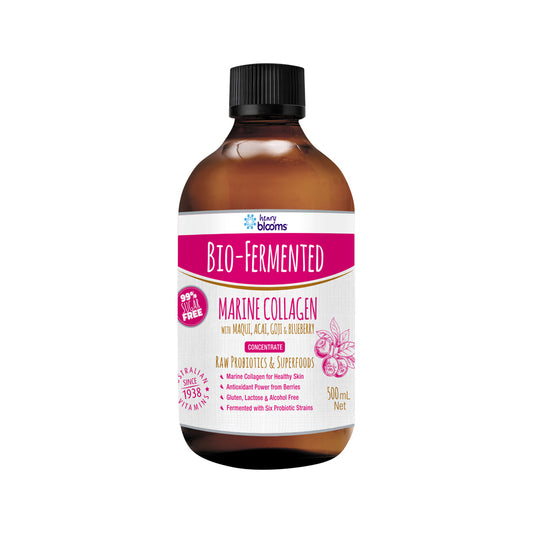 Henry Blooms Bio-Fermented Marine Collagen Concentrate (with Maqui, Acai, Goji & Blueberry) 500ml