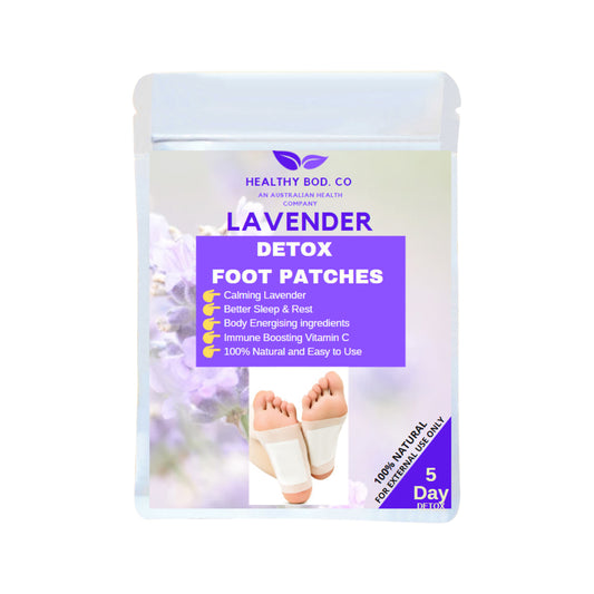 Healthy Bod. Co Detox Foot Patches Lavender x 10 Patches (5 Pairs for 5 Day Detox)