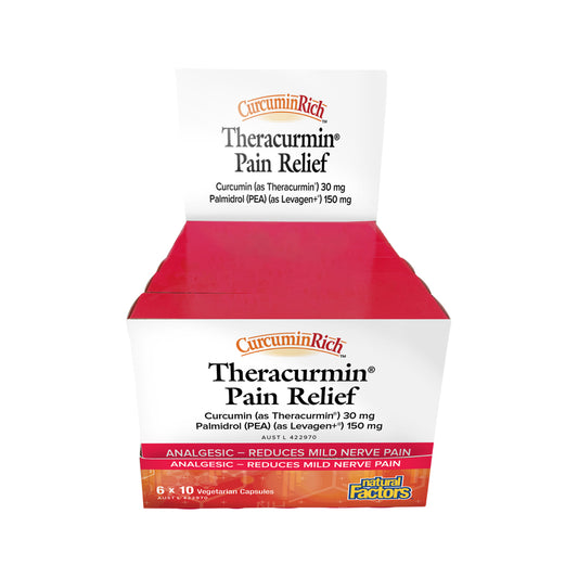 Natural Factors Theracurmin Pain Relief 10vc x 6 Display