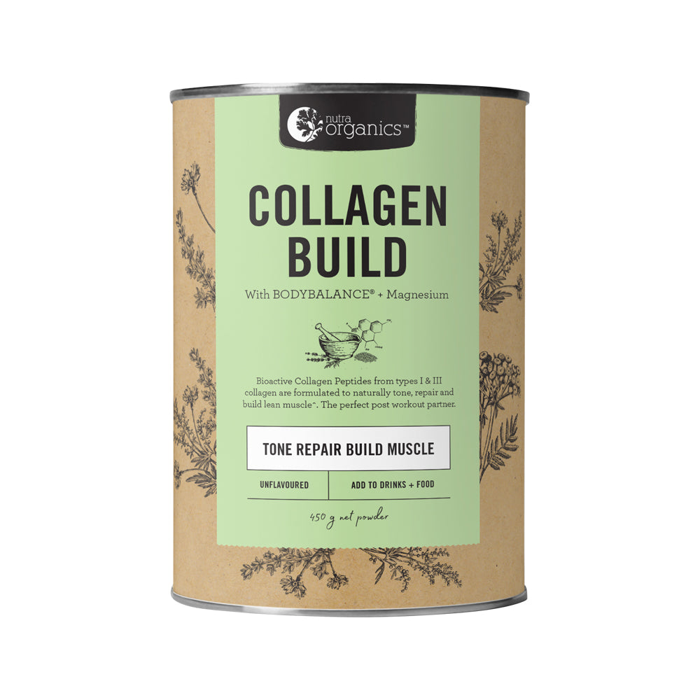 Nutra Organics Collagen Build with BodyBalance + Magnesium Unflavoured 450g
