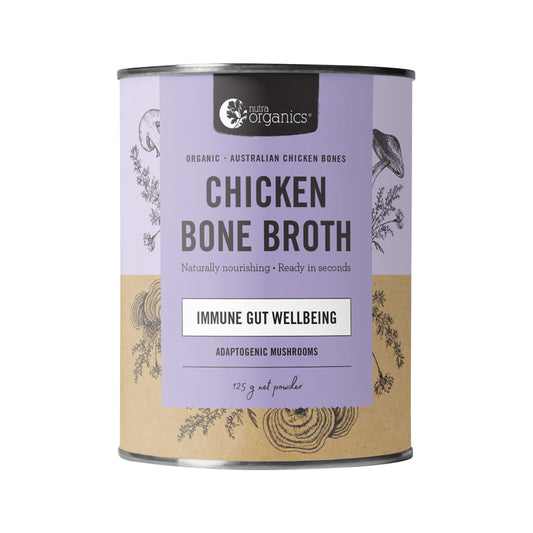 Nutra Organics Organic Bone Broth Chicken Adaptogenic Mushrooms 125g